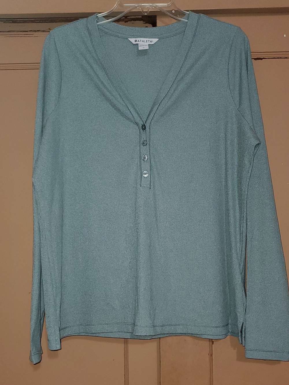 Athleta Uptempo Ribbed Henley Top